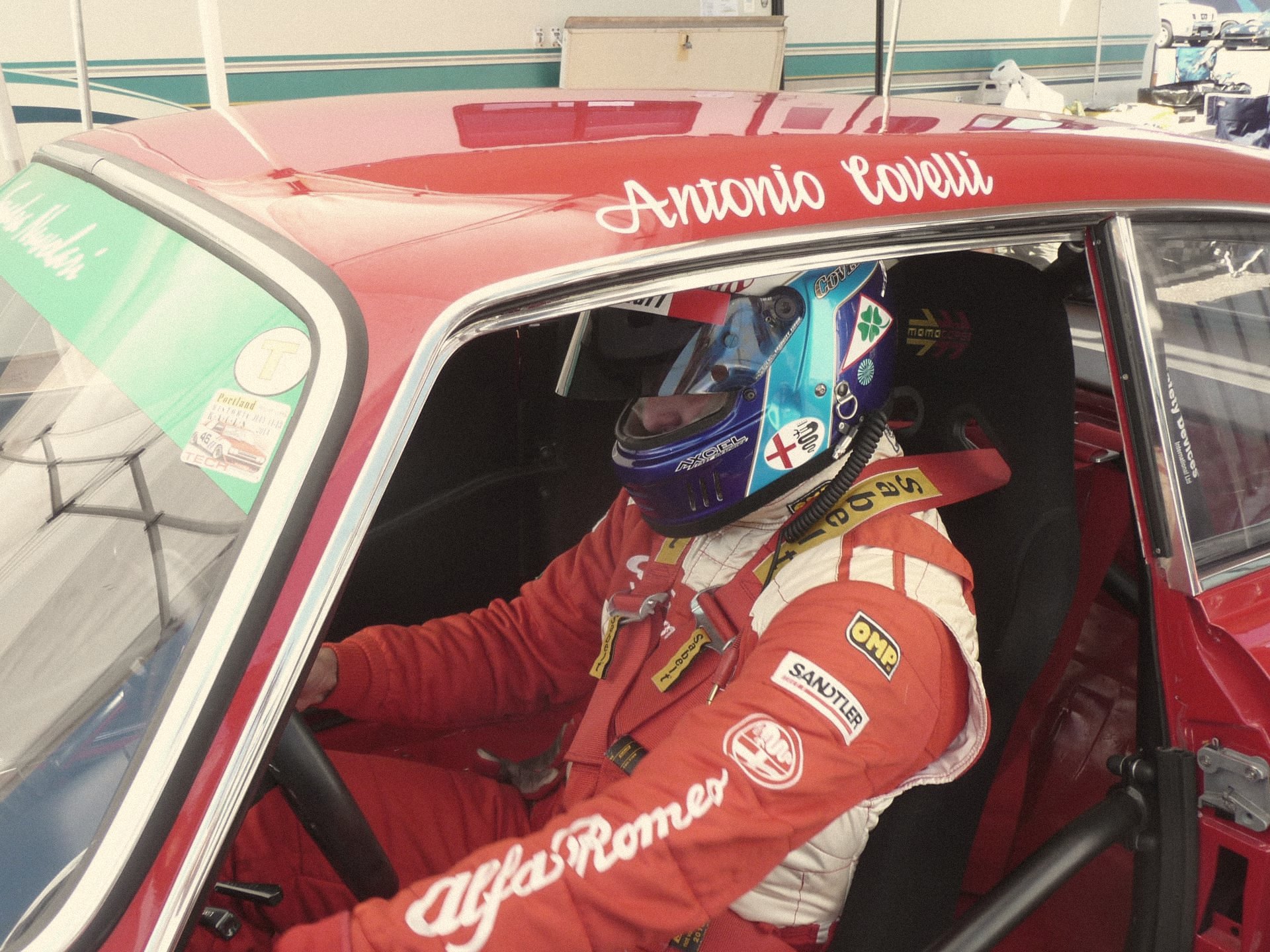 Anthony Covelli in the cockpit