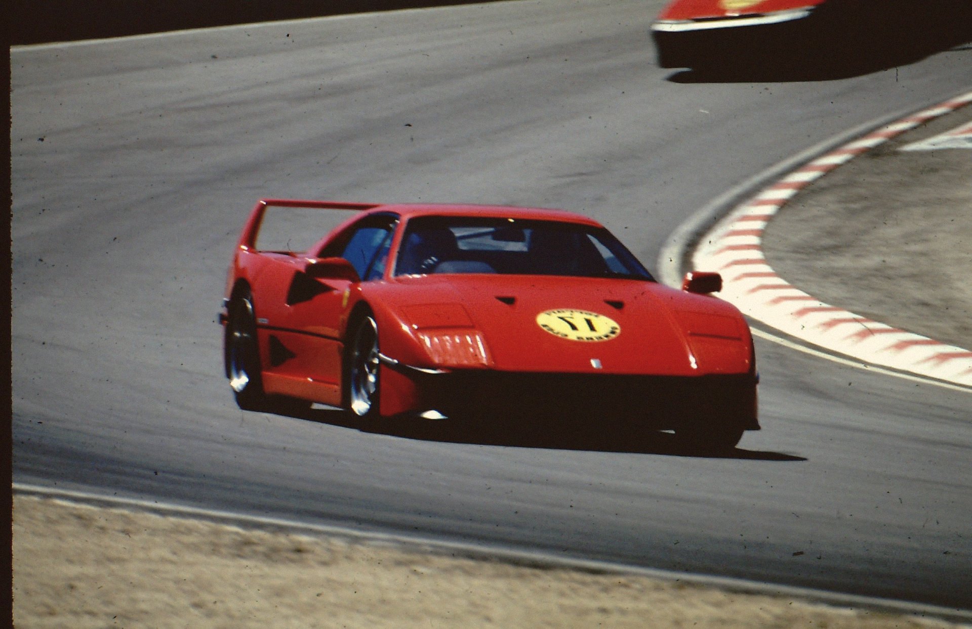 Ferrari F40 at speed